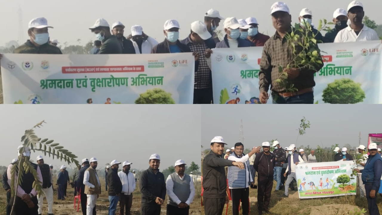 Tree Plantation Drive by Nayi Disha Seva Trust with Gorakhpur Municipal Corporation
